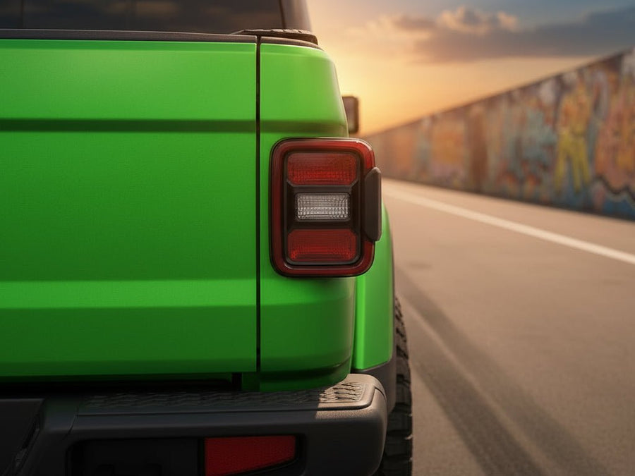 Ford Bronco wrapped in Satin HX30000 Super Chrome Green vinyl wrap HX30SCH04S