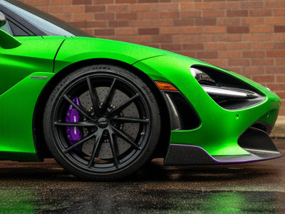 DIY McLaren 720S wrapped in Satin HX30000 Super Chrome Green car wrap film HX30SCH04S