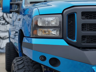 Ford F-Series Super Duty wrapped in Hexis Gloss HX30000 Super Chrome Blue car wrap film HX30SCH05B