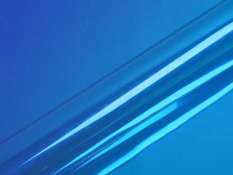 Color swatch of Hexis HX30000 Super Chrome Satin Blue Vinyl Wrap HX30SCH05S