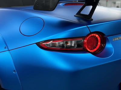 DIY Mazda MX-5 Miata wrapped in Satin HX30000 Super Chrome Blue automotive vinyl film HX30SCH05S