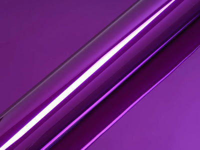 Color swatch of Hexis HX30000 Super Chrome Gloss Purple Vinyl Wrap HX30SCH06B