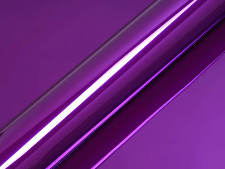 Color swatch of Hexis HX30000 Super Chrome Gloss Purple Vinyl Wrap HX30SCH06B