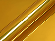 Color swatch of Hexis HX30000 Super Chrome Gloss Gold Vinyl Wrap HX30SCH07B