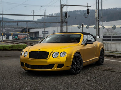 DIY Bentley Continental GT Convertible wrapped in Satin HX30000 Super Chrome Gold vinyl wrap HX30SCH07S