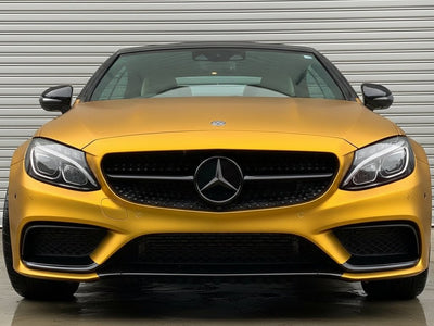 Mercedes-Benz C-Class wrapped in Satin HX30000 Super Chrome Gold wrap film HX30SCH07S