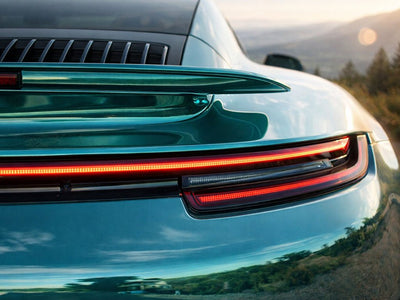 DIY Porsche 911 wrapped in Gloss HX30000 Super Chrome Turquoise automotive vinyl film HX30SCH09B