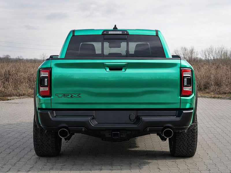 DIY RAM 1500 TRX wrapped in Satin HX30000 Super Chrome Turquoise automotive vinyl film HX30SCH09S