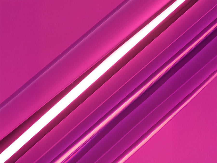 Color swatch of Hexis HX30000 Super Chrome Gloss Pink Vinyl Wrap HX30SCH10B