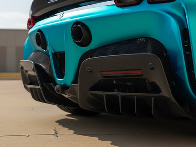 DIY Ferrari 812 Superfast wrapped in Satin HX30000 Super Chrome Light Blue vinyl wrap HX30SCH11S