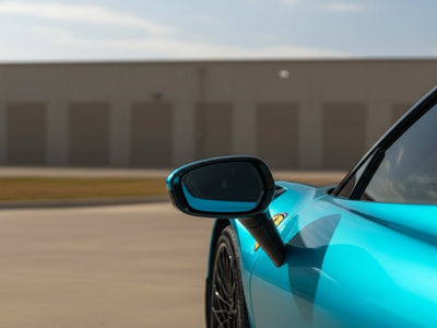Chevrolet Corvette wrapped in Hexis Satin HX30000 Super Chrome Light Blue wrap film HX30SCH11S