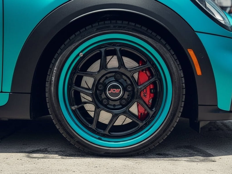 MINI Cooper wrapped in Satin HX30000 Super Chrome Light Blue restyling film HX30SCH11S