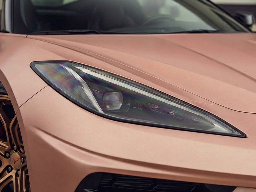DIY Ferrari 812 Superfast wrapped in Satin HX30000 Super Chrome Rose Gold vinyl wrap HX30SCH12S