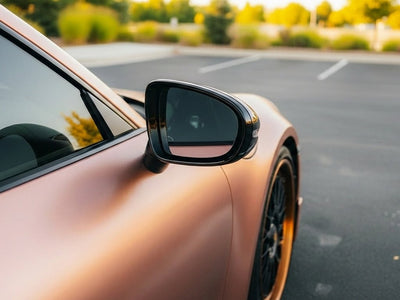 Porsche 911 wrapped in Satin HX30000 Super Chrome Rose Gold automotive vinyl film HX30SCH12S