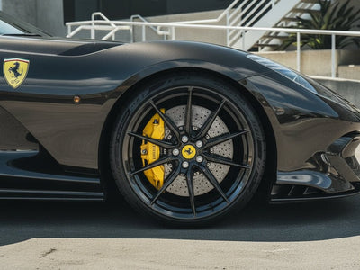 DIY Ferrari 812 Superfast wrapped in Gloss HX30000 Super Chrome Ebony Black automotive vinyl film HX30SCH13B