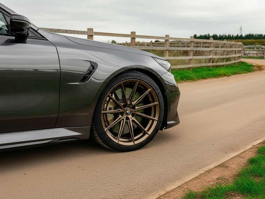 DIY BMW M4 wrapped in Gloss HX30000 Super Chrome Ebony Black wrap film HX30SCH13B