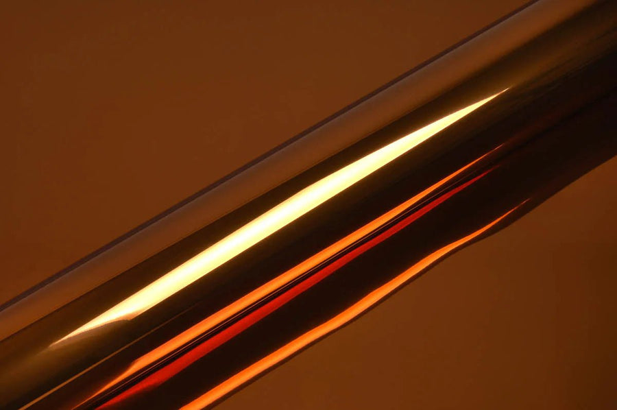 Color swatch of Hexis HX30000 Super Chrome Gloss Arabica Copper Vinyl Wrap HX30SCH15B