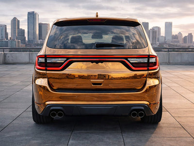 DIY Dodge Durango wrapped in Gloss HX30000 Super Chrome Arabica Copper automotive vinyl film HX30SCH15B