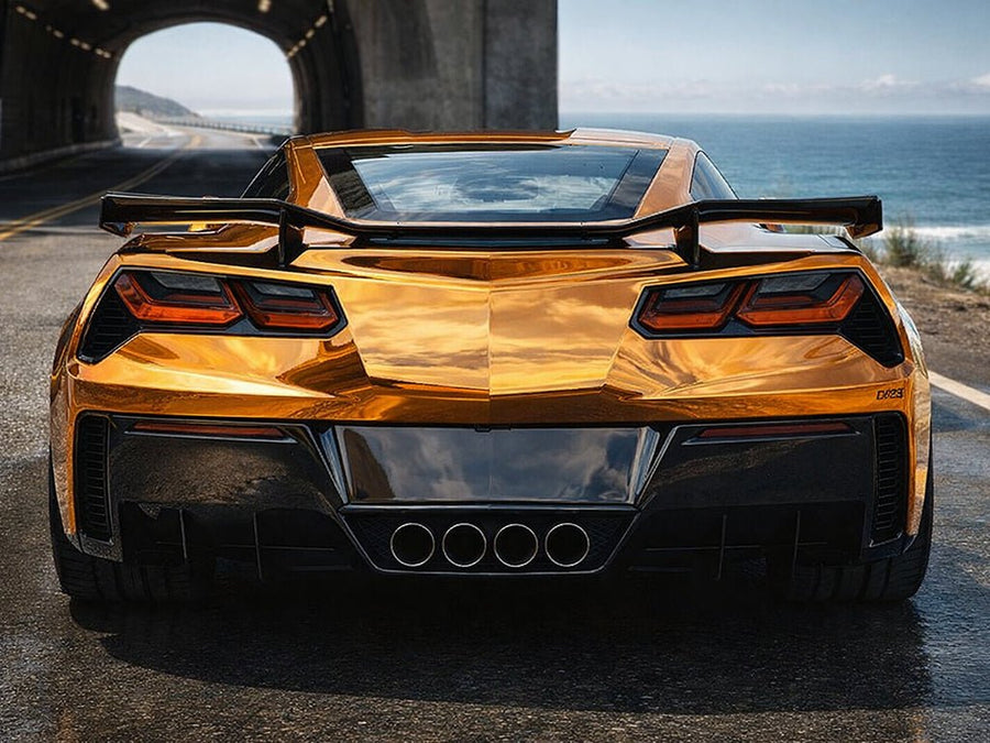 DIY Chevrolet Corvette wrapped in Gloss HX30000 Super Chrome Arabica Copper vinyl wrap HX30SCH15B