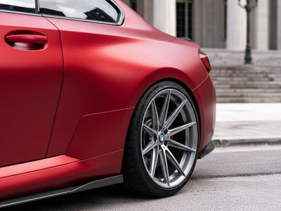BMW 4 Series wrapped in Satin HX30000 Super Chrome Fever Red vinyl wrap HX30SCH16S