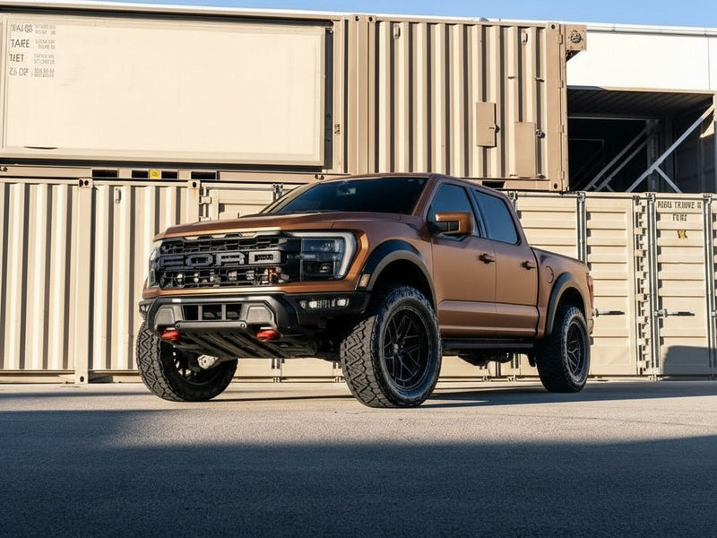 Ford F-150 Raptor wrapped in Satin HX30000 Super Chrome Arabica Copper automotive vinyl film HX30SCH15S