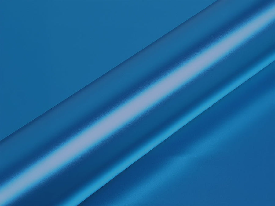 Color swatch of Hexis HX30000 Super Chrome Satin Rigel Blue Vinyl Wrap HX30SCH17S