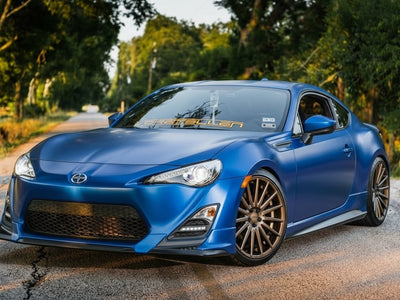DIY Scion FR-S wrapped in Satin HX30000 Super Chrome Rigel Blue car wrap film HX30SCH17S