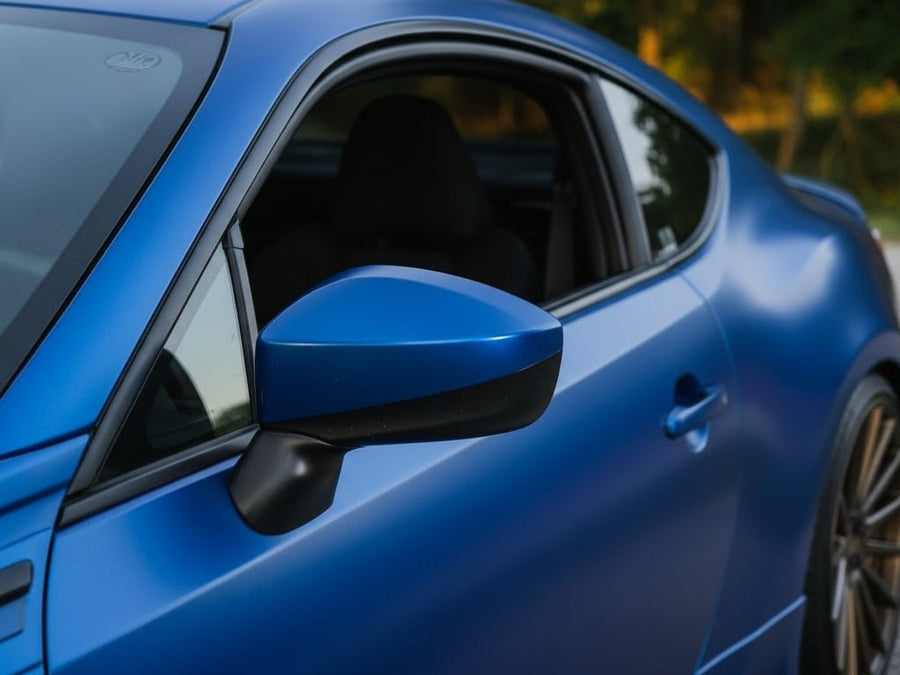 DIY Subaru BRZ wrapped in Satin HX30000 Super Chrome Rigel Blue car wrap film HX30SCH17S