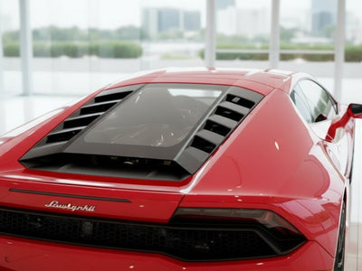 DIY Lamborghini Huracán wrapped in Super Gloss HXONE™ Lava Red automotive vinyl film HXONE400