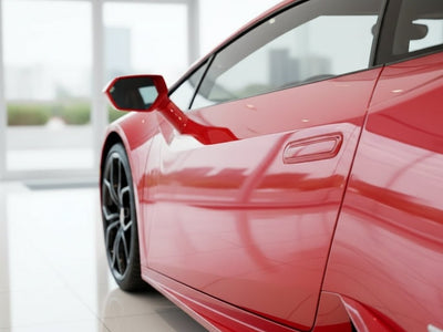 Lamborghini Huracán wrapped in Super Gloss HXONE™ Lava Red vinyl wrap HXONE400