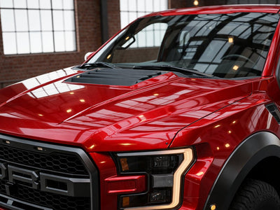 DIY Ford F-150 Raptor wrapped in SuperGloss HXONE™ Lava Red vinyl wrap HXONE400