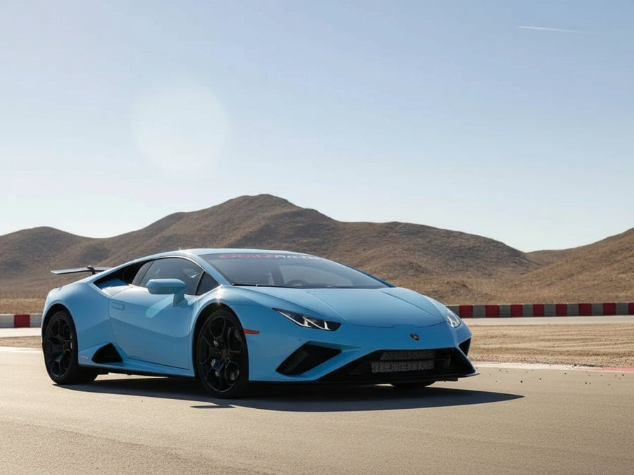 Lamborghini Huracán wrapped in Hexis Super Gloss HXONE™ Daytona Blue restyling film HXONE600