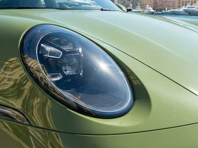 Porsche 911 wrapped in SuperGloss HXONE™ Vintage Green wrap film HXONE700