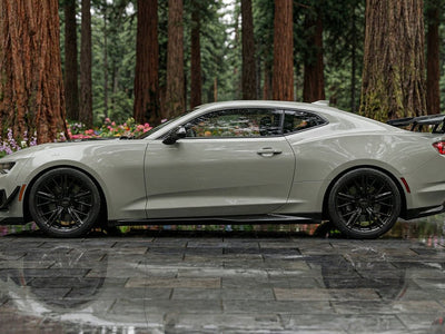 Chevrolet Camaro wrapped in SuperGloss HXONE™ Seal Khaki automotive vinyl film HXONE702
