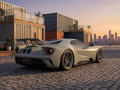 DIY Ford GT wrapped in Super Gloss HXONE™ Seal Khaki restyling film HXONE702
