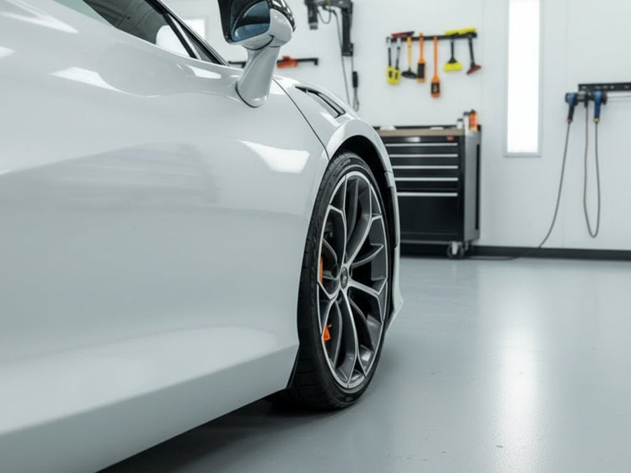 McLaren 720S wrapped in Super Gloss HXONE™ Alpine Gray car wrap film HXONE802