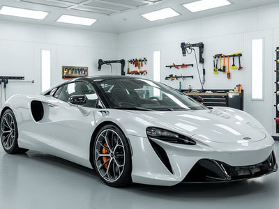 McLaren GT wrapped in Super Gloss HXONE™ Alpine Gray wrap film HXONE802