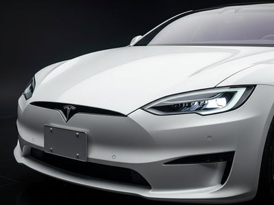 Tesla S wrapped in SuperGloss HXONE™ Alpine Gray vinyl wrap HXONE802