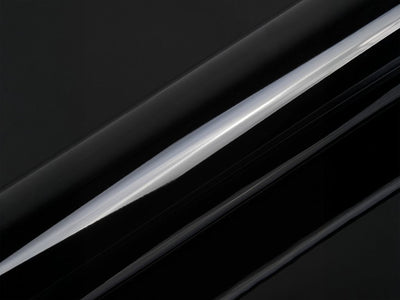 Color swatch of Hexis HXONE Super Gloss Deep Black Vinyl Wrap HXONE901
