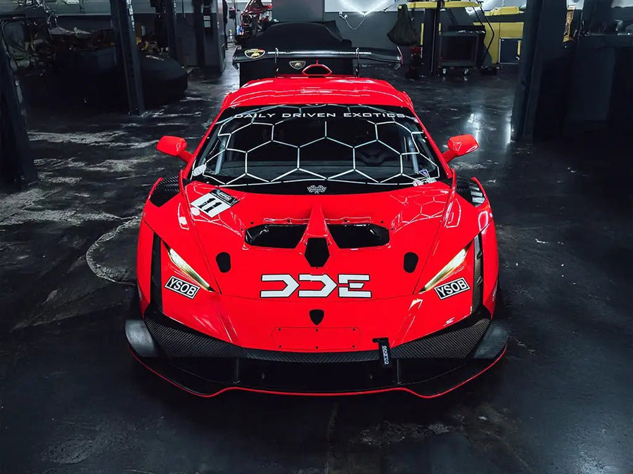 Lamborghini Huracán wrapped in Inozetek None Limited Special Edition Daily Driven Exoitcs DDE 720GTR Pink wrap film detail