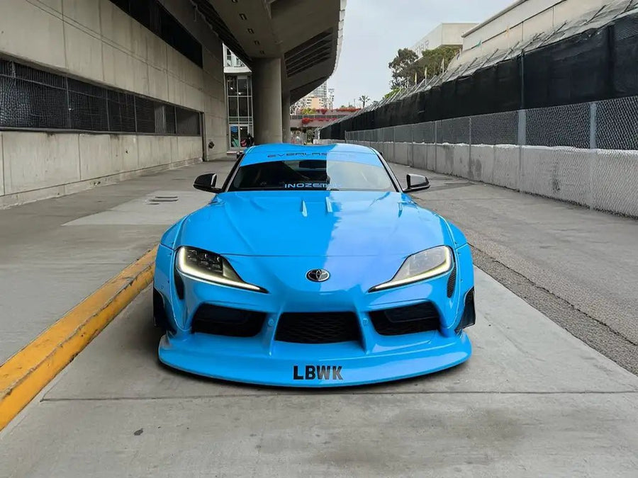 Toyota Supra wrapped in None Limited Special Edition Liberty Walk Kato's Kenmery Blue vinyl wrap