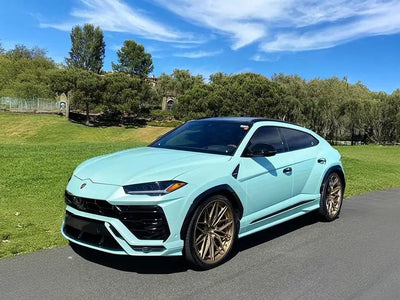 Lamborghini Urus wrapped in Inozetek SuperGloss Pearlescent Pearl Crystal Blue wrap film