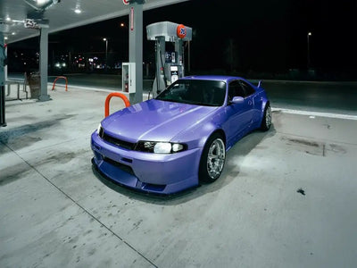 Nissan Skyline R33 wrapped in Inozetek SuperGloss Pearlescent Pearl Lavender vinyl wrap