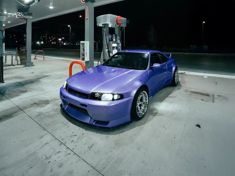 Nissan Skyline R33 wrapped in Inozetek SuperGloss Pearlescent Pearl Lavender vinyl wrap