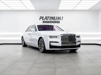 Rolls-Royce Ghost wrapped in Super Gloss Pearlescent Pearl White vinyl wrap