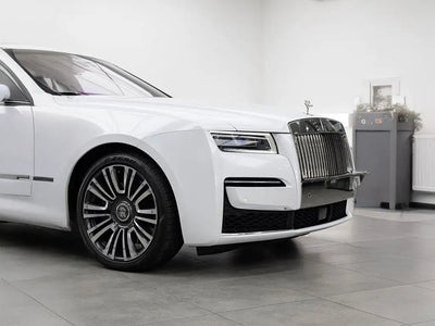 Rolls-Royce Ghost wrapped in Inozetek SuperGloss Pearlescent Pearl White vinyl wrap