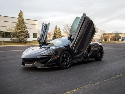 DIY McLaren 570S wrapped in SuperGloss Black Out vinyl wrap