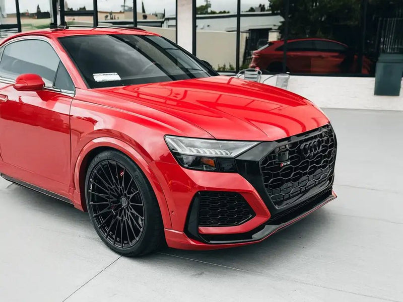 DIY Audi RS Q8 wrapped in Super Gloss Blood Red restyling film