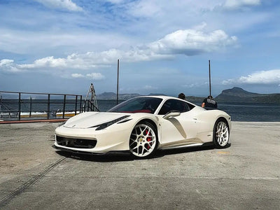 DIY Ferrari 458 Italia wrapped in None Limited Special Edition Boneyard White restyling film