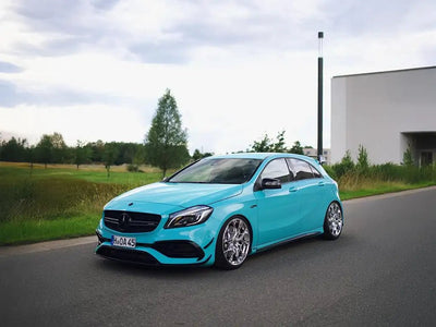 DIY Mercedes-Benz A-Class wrapped in None Limited Special Edition Caribbean Sea restyling film